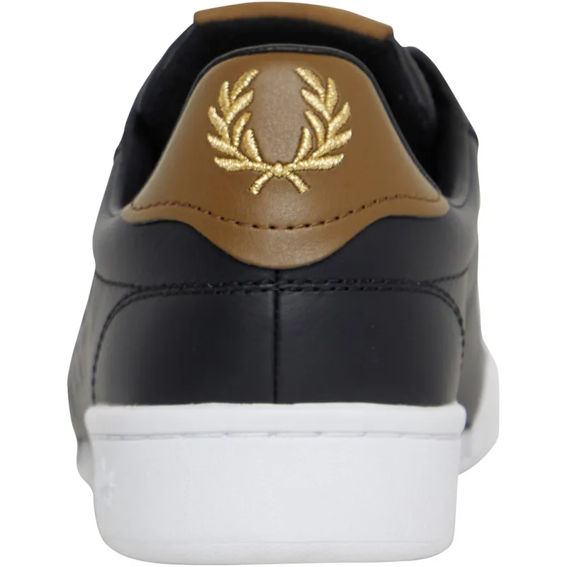 Fred Perry B722 Leather Trainers Black