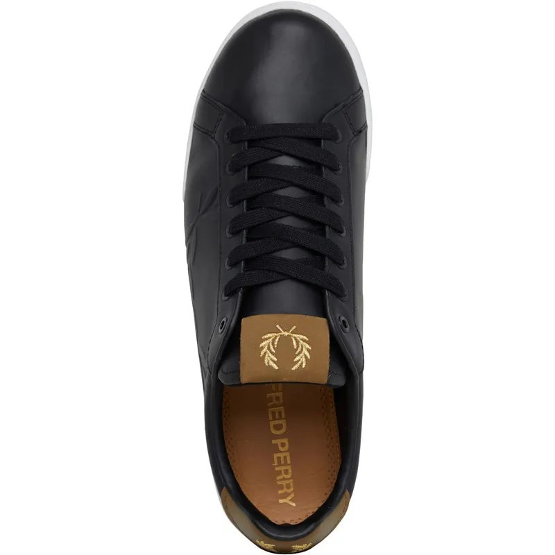 Fred Perry B722 Leather Trainers Black