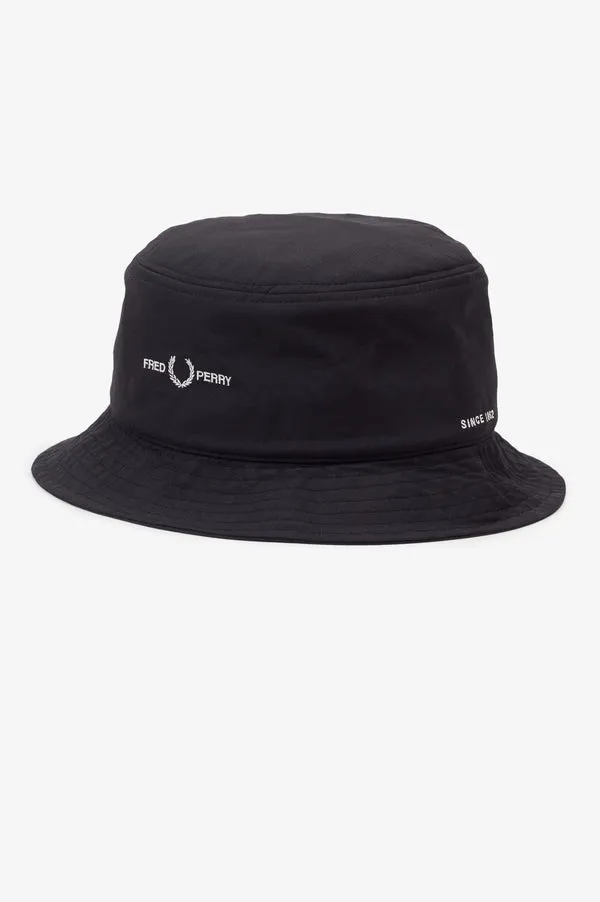 Fred Perry Sports Twill Bucket Hat Black