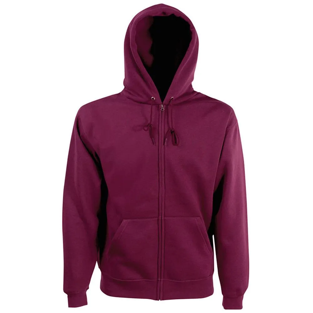 Fruit of the Loom Classic Zip Through 80/20 Hooded Sweatshirt Jacket