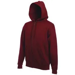 Fruit of the Loom Classic Zip Through 80/20 Hooded Sweatshirt Jacket