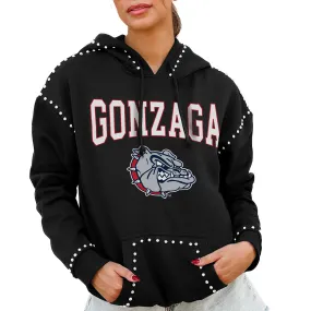 Gameday Couture  Gonzaga Bulldogs Women's Black Studded Pullover Hoodie