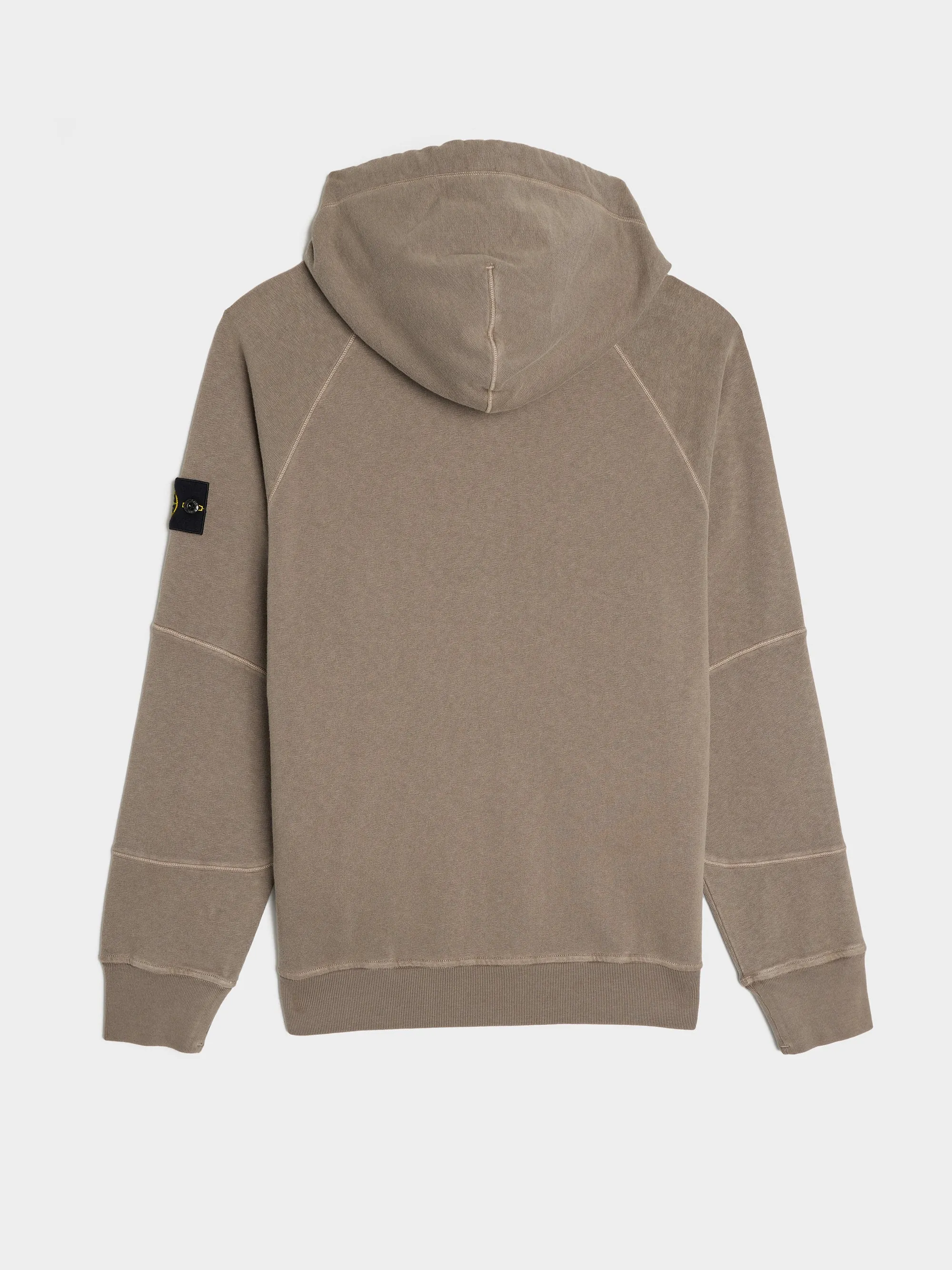 Garment Dyed Cotton Fleece Hoodie, Dove Grey