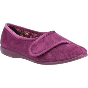 GBS Audrey Touch Fastening Slipper Heather