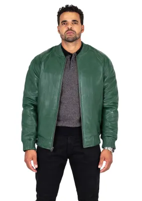 Genuine Lambskin Leather Baseball Varsity Jacket Style #1051 (Part 1 of colors)