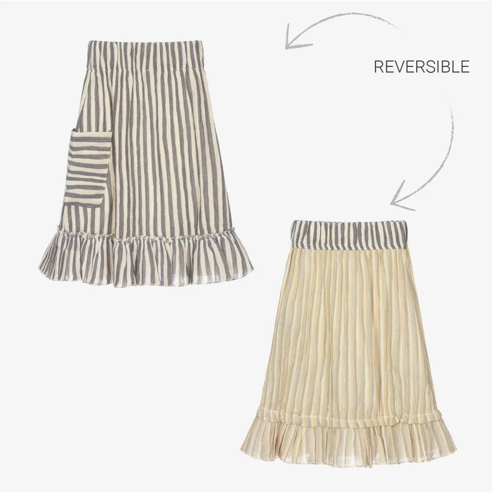 Girls Reversible Cotton Skirt