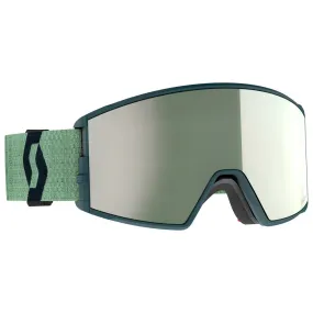 Goggles Scott ---React Soft Green Black Amp Pro White Chrome + Amp Pro Green