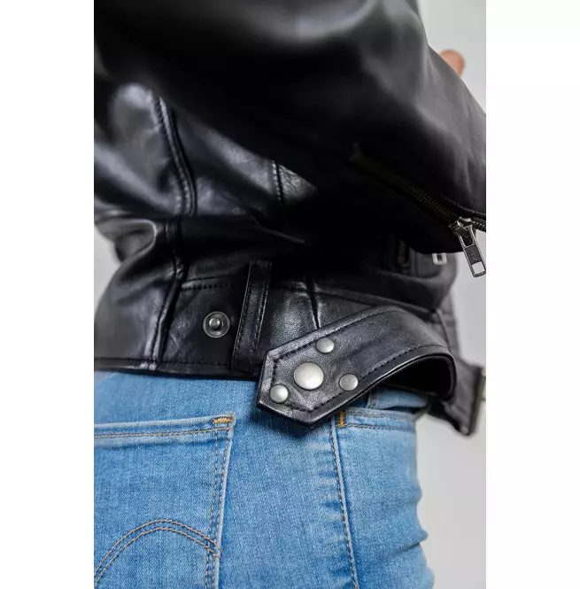 Gothic Lambskin Leather Black Women's Jacket: Style for Women