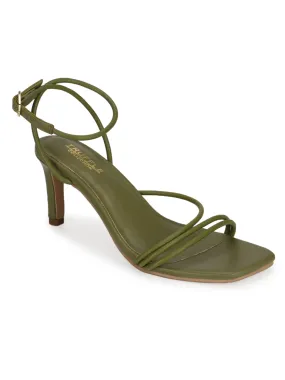 Green PU Strappy Stiletto Sandals (TC-ST-1231-GRNPU)