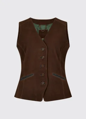 Greville Ladies Tailored Waistcoat - Walnut