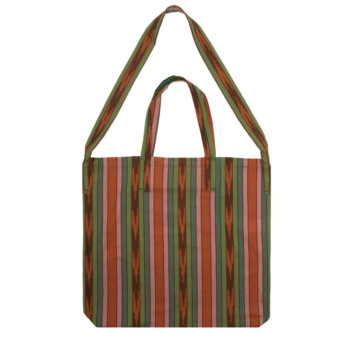 GROCERY BAG Brown/Green/Pink