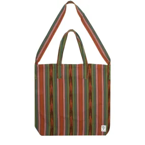 GROCERY BAG Brown/Green/Pink