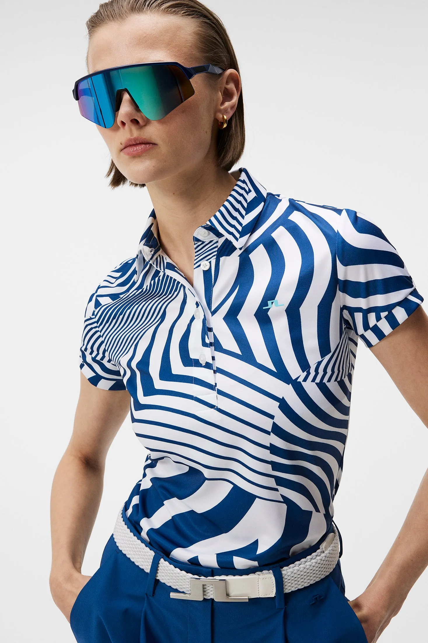 Hailey Print Polo / Dazzle Wave Estate