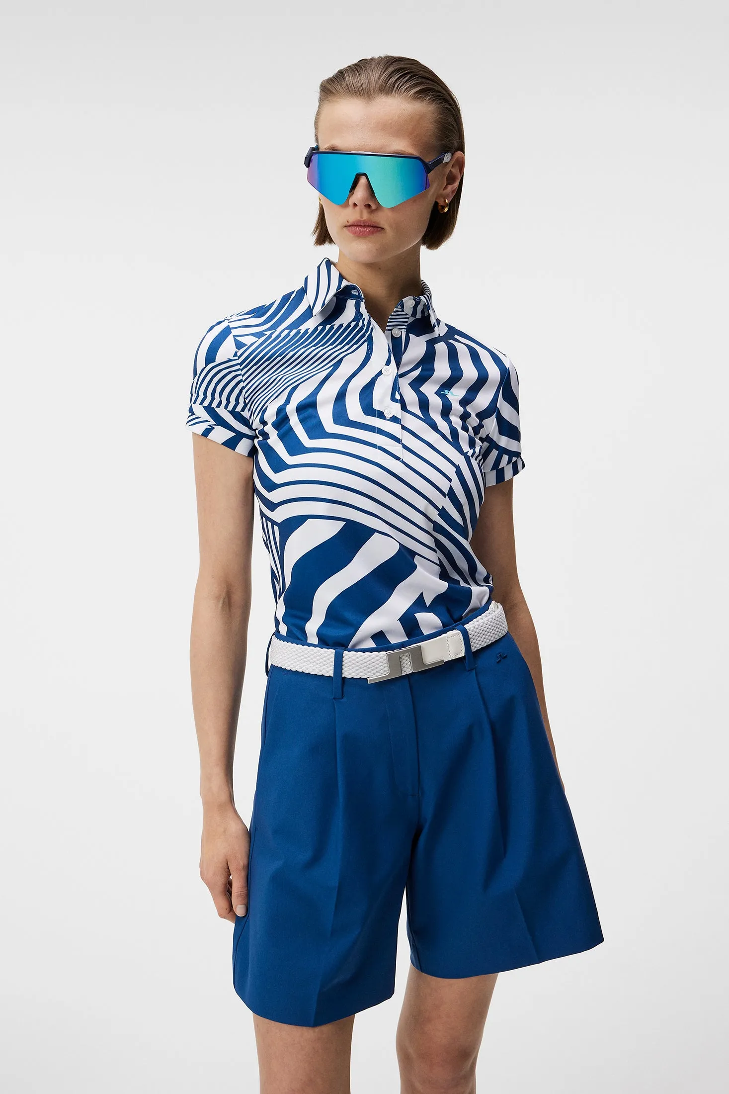 Hailey Print Polo / Dazzle Wave Estate