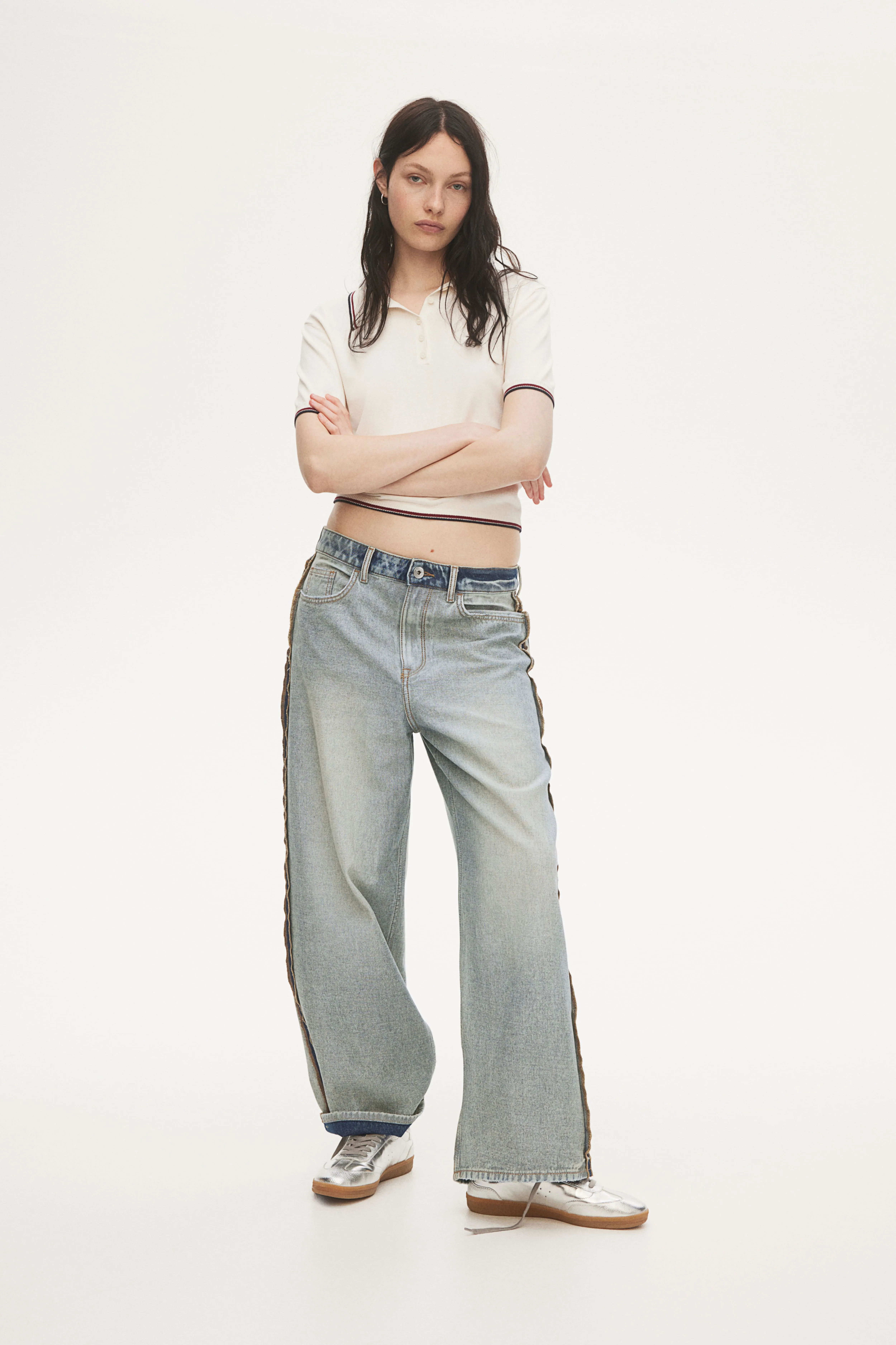 H&M Baggy Wide Low Jeans