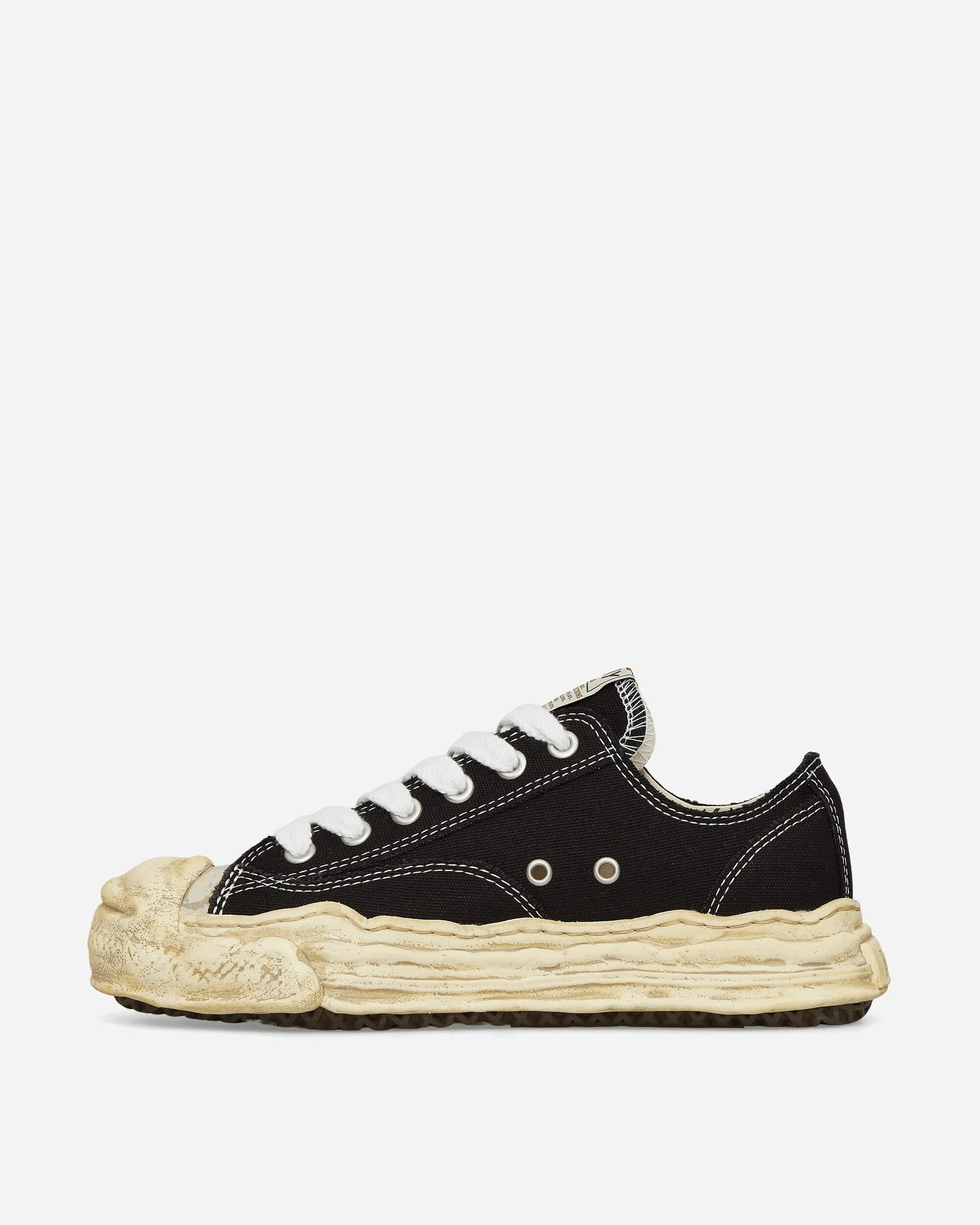 Hank OG Dyed Sole Canvas Low Sneakers Black