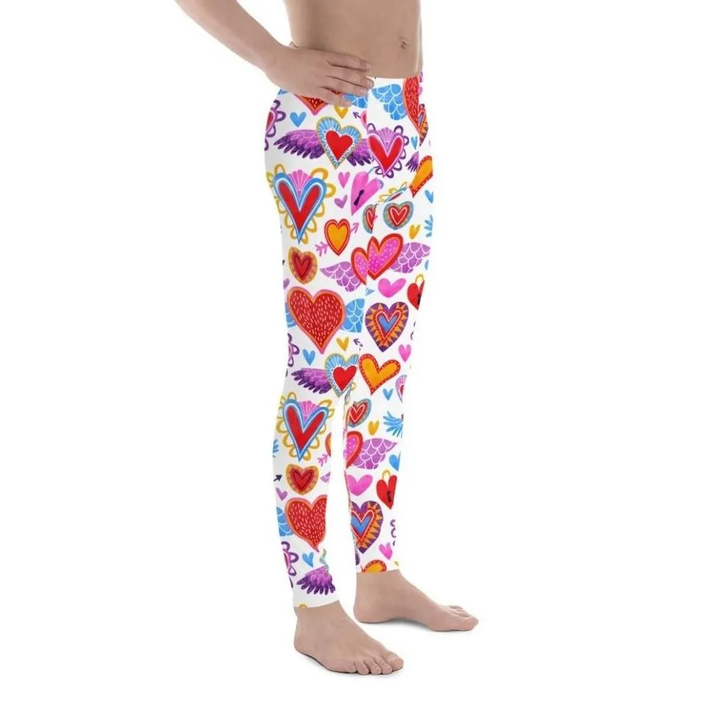 Heart Pattern Men's Leggings