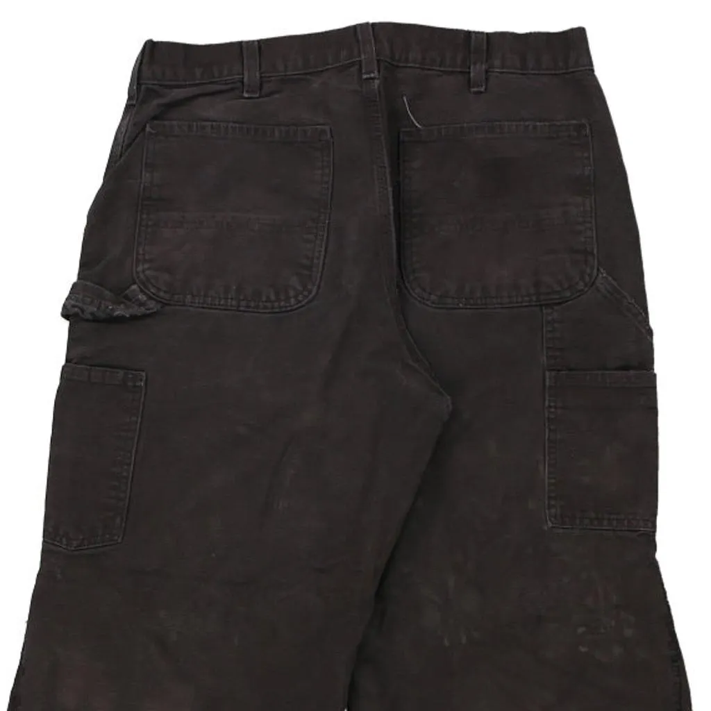 Heavily Worn Carhartt Carpenter Trousers - 32W 27L Brown Cotton