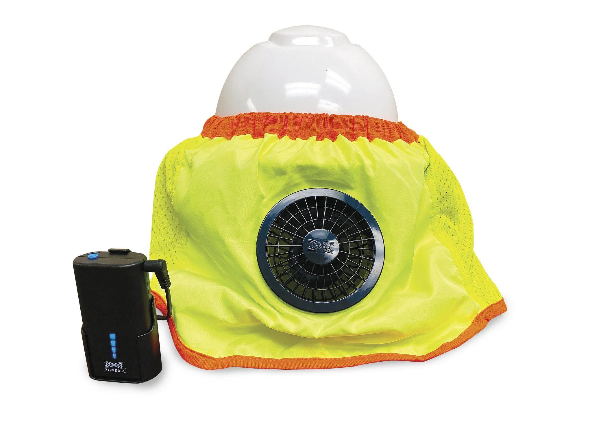 High Visibility Helmet Fan Attachment with Lithium Ion Battery - Full Brim (Free US Shipping)