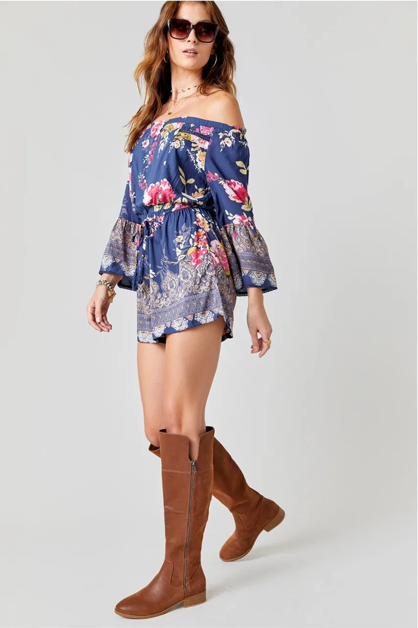 Hollie Floral Off The Shoulder Romper