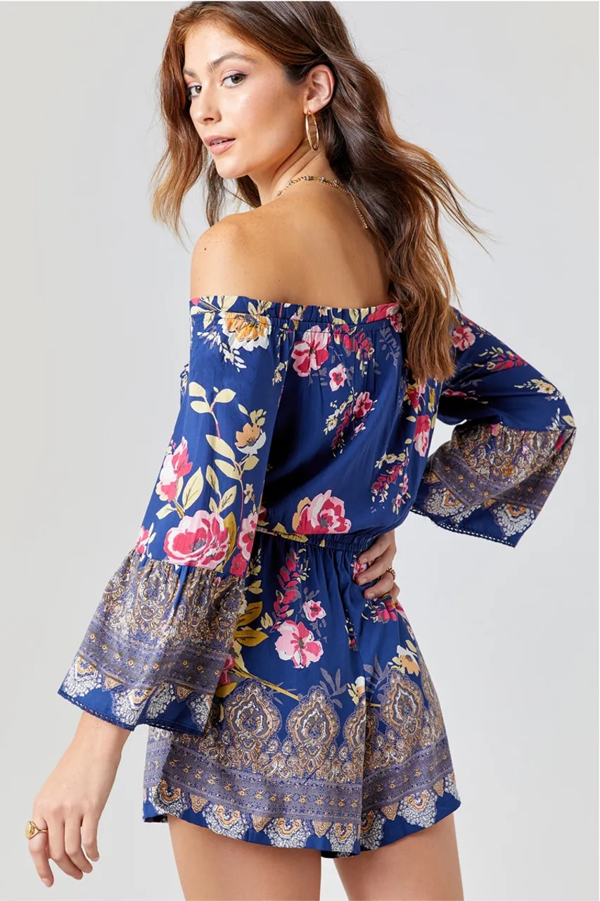 Hollie Floral Off The Shoulder Romper