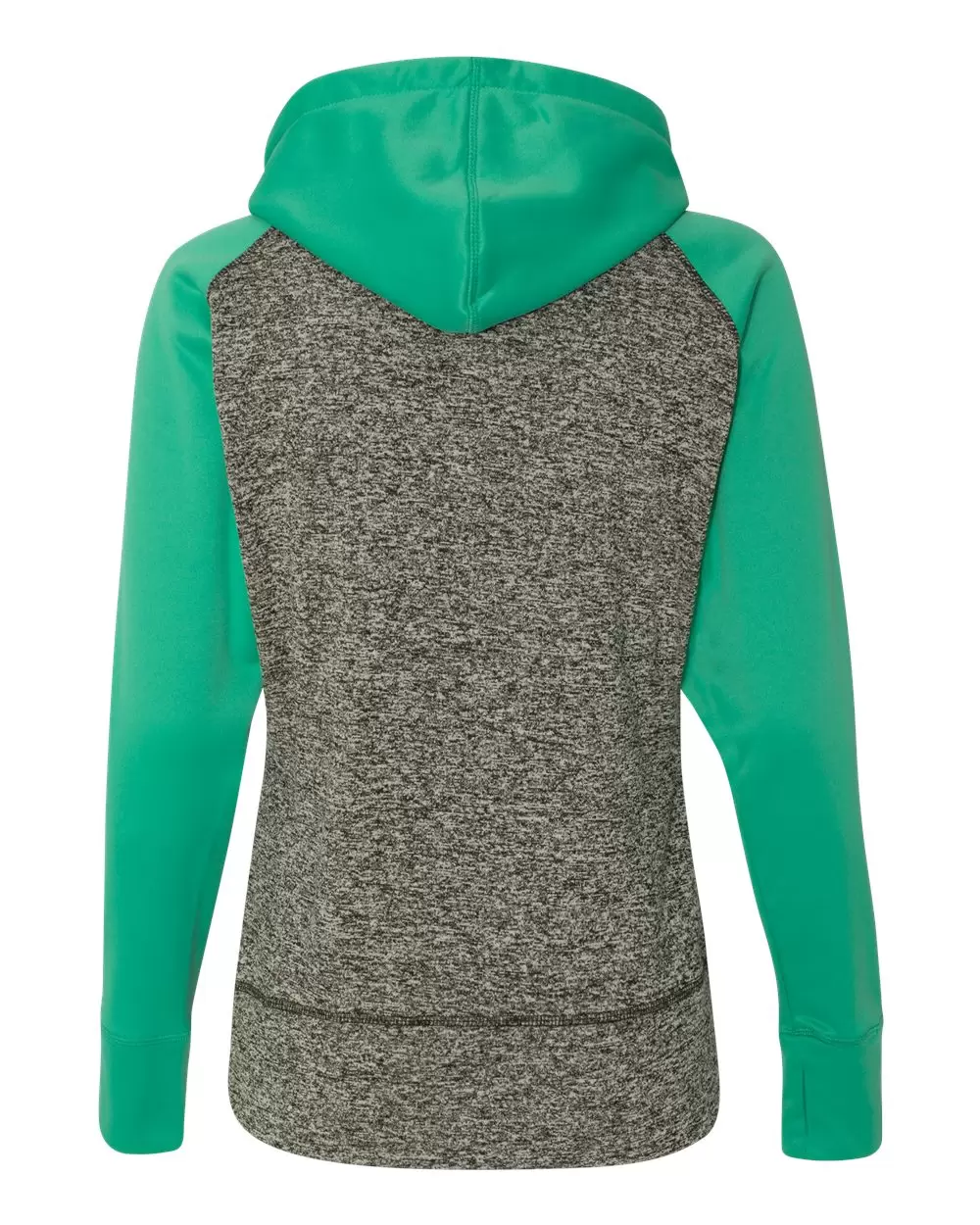 J America 8618 Women's  Colorblock Cosmic Fleece Hooded Pullover Sweatshirt SKU: 8618