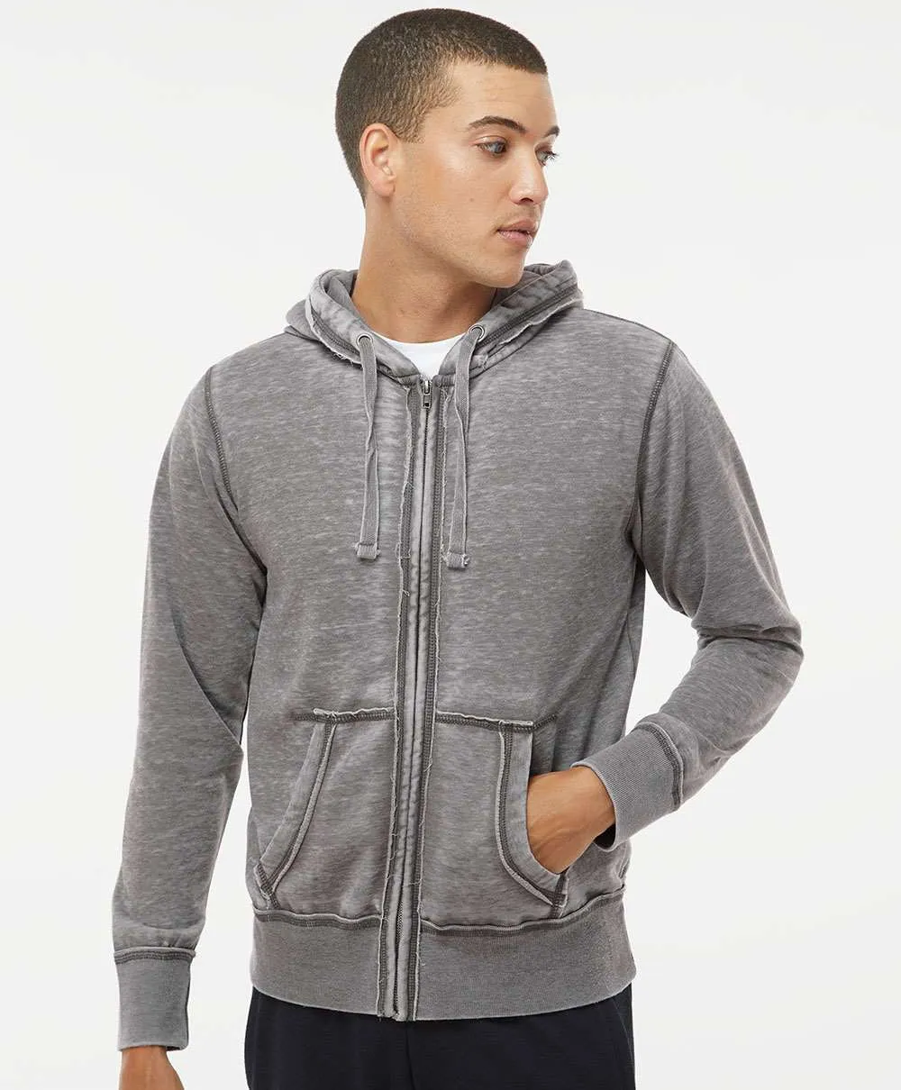 J America Vintage Zen Fleece Full-Zip Hooded Sweatshirt