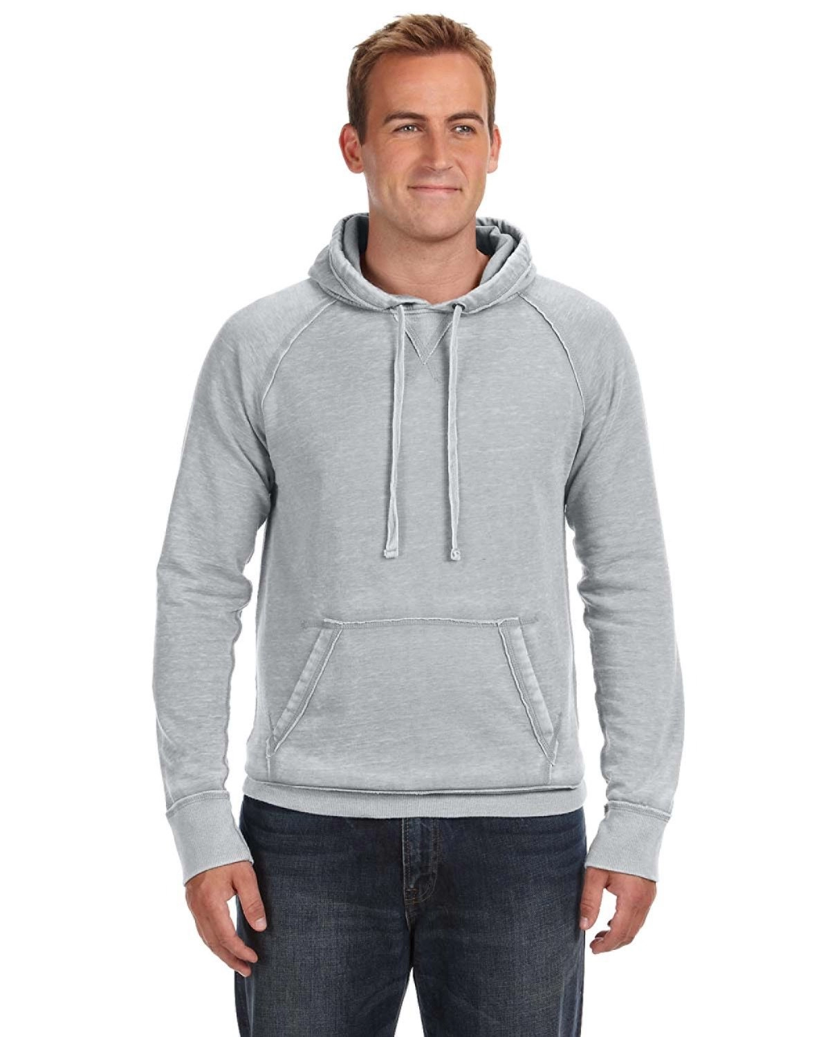 J8915 J-America Adult Vintage Zen Hooded Pullover Fleece SKU: J8915