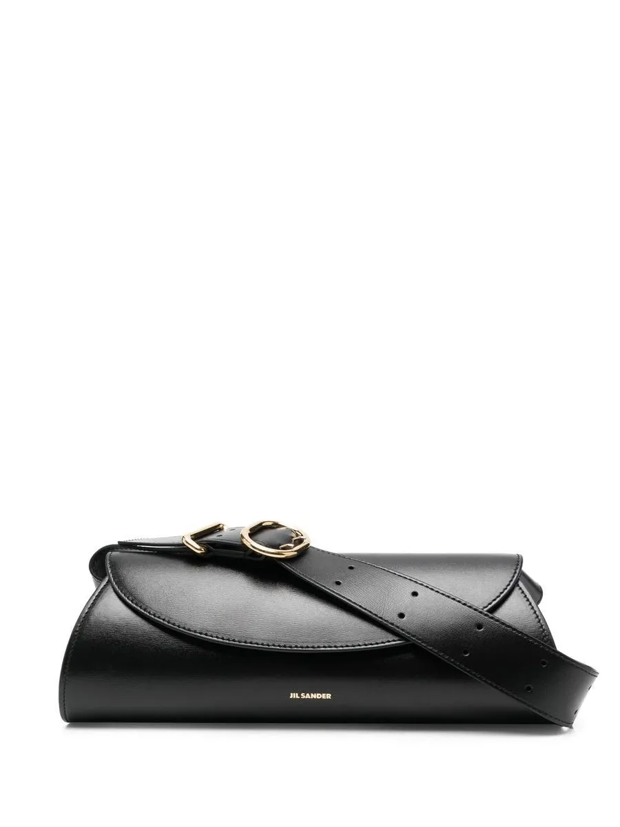 Jil Sander    Jil Sander Cannolo Small Leather Shoulder Bag