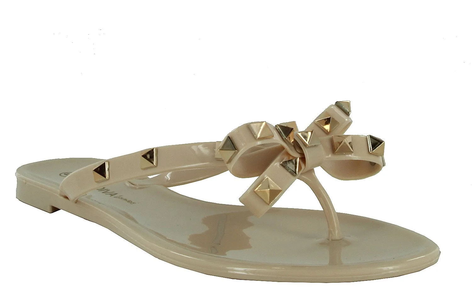 JOJO-01 FLIP FLOP DESIGNER STUDDED JELLY SANDALS