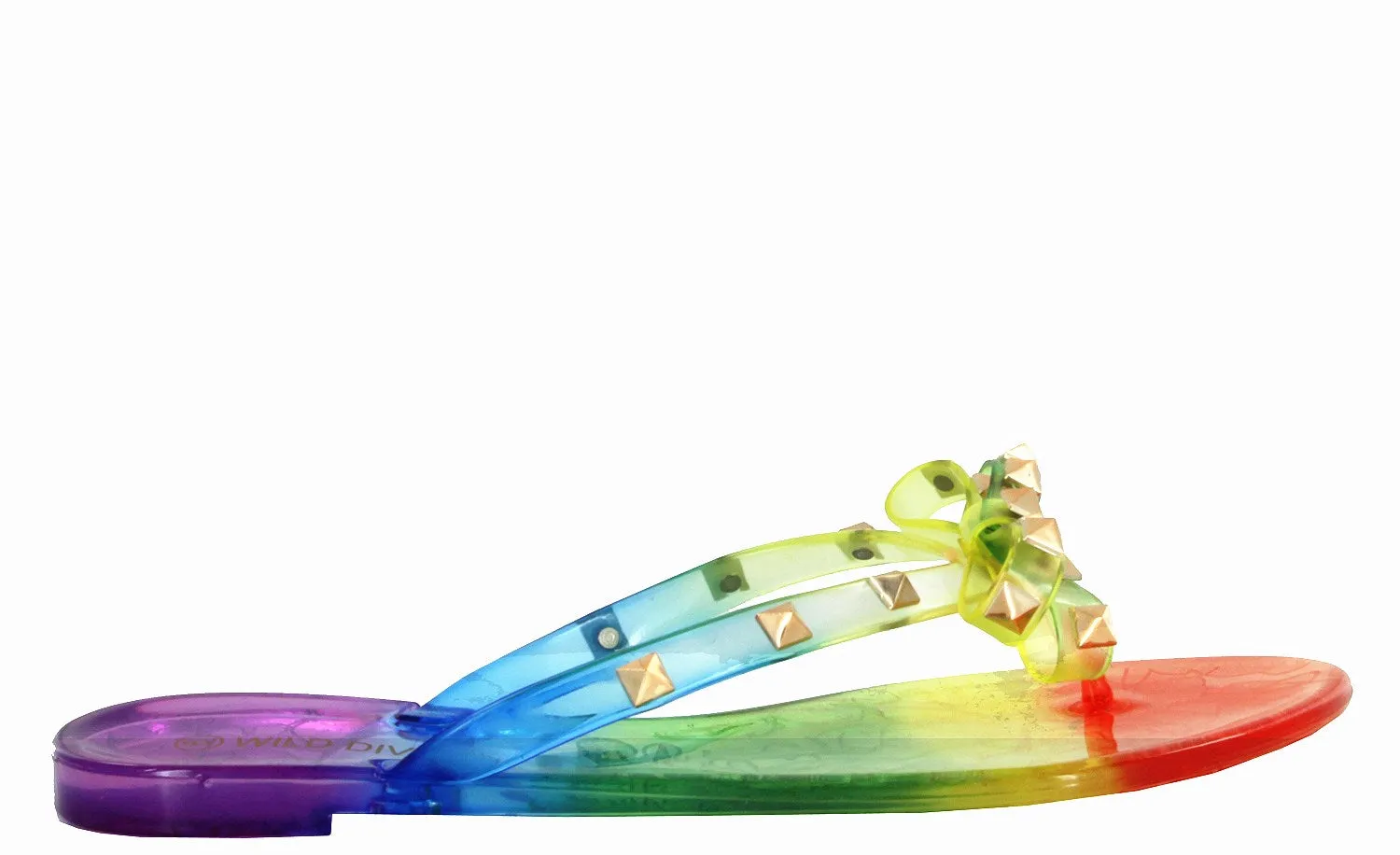 JOJO-01 FLIP FLOP DESIGNER STUDDED JELLY SANDALS