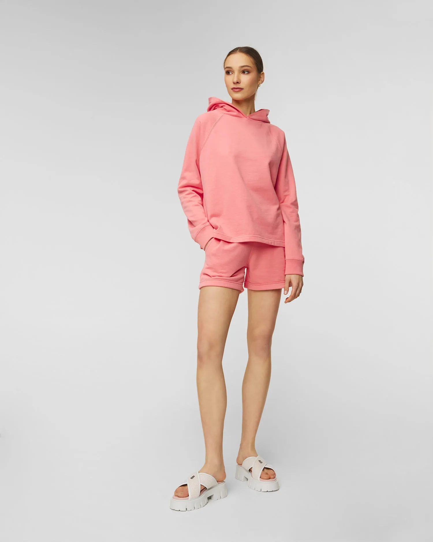 JUVIA Fleece hoodie raglan 82014064-pink-coral