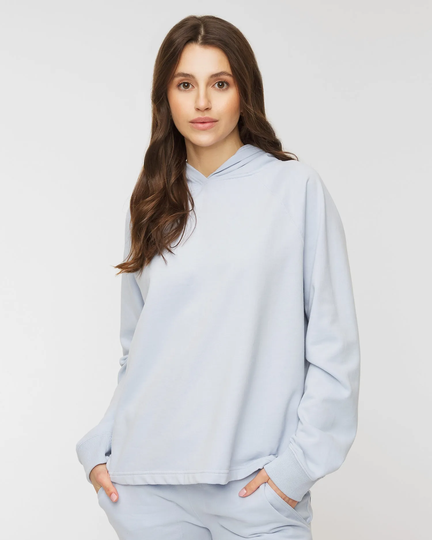 JUVIA Fleece Hoodie Raglan sweatshirt 82014064-sky