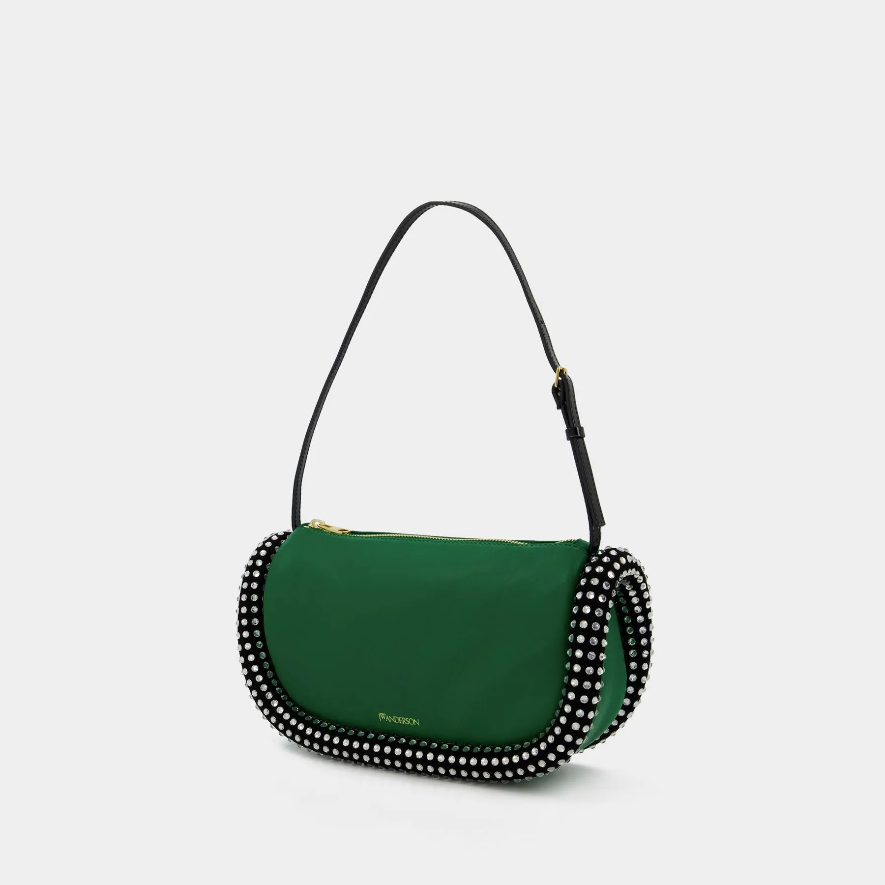 J.W. Anderson  Crystal Bumper-15 Hobo Bag - J.W. Anderson -  Green/Black - Leather