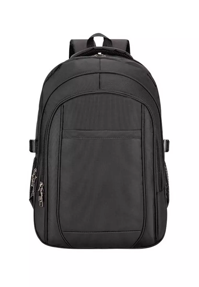 Lara Businessmen's Comfortable Oxford Cloth Zipper Backpack - Black