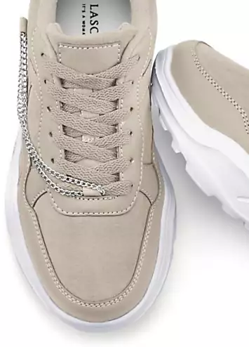 LASCANA Chain Detail Lace-Up Trainers | Kaleidoscope