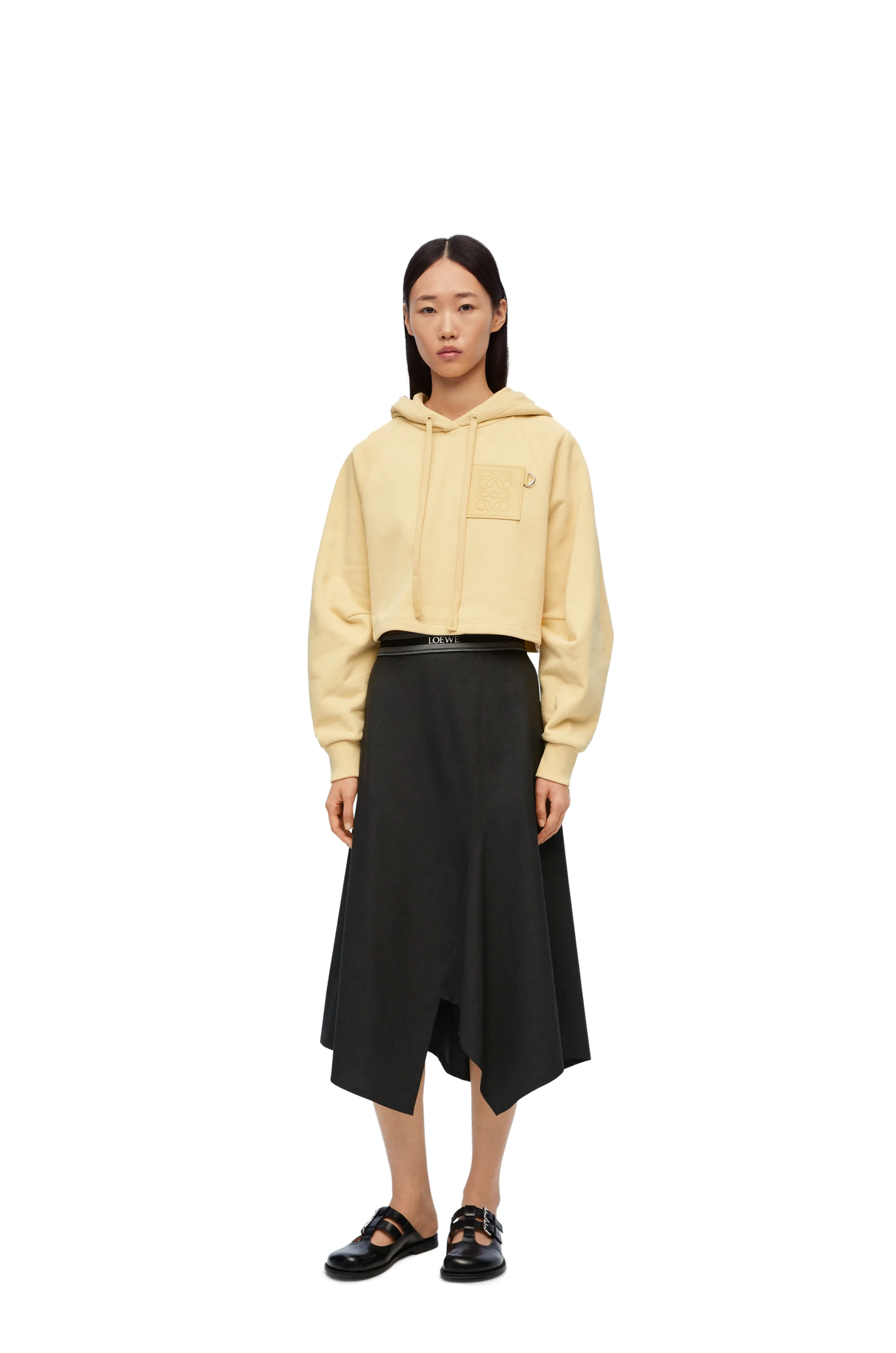 LOEWE  |Cropped hoodie in cotton