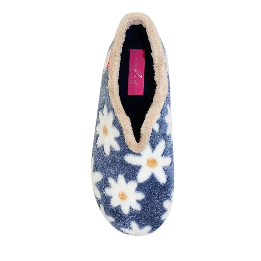 Lunar KLA021 Daisy Slipper Blue