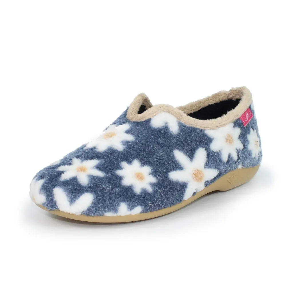 Lunar KLA021 Daisy Slipper Blue