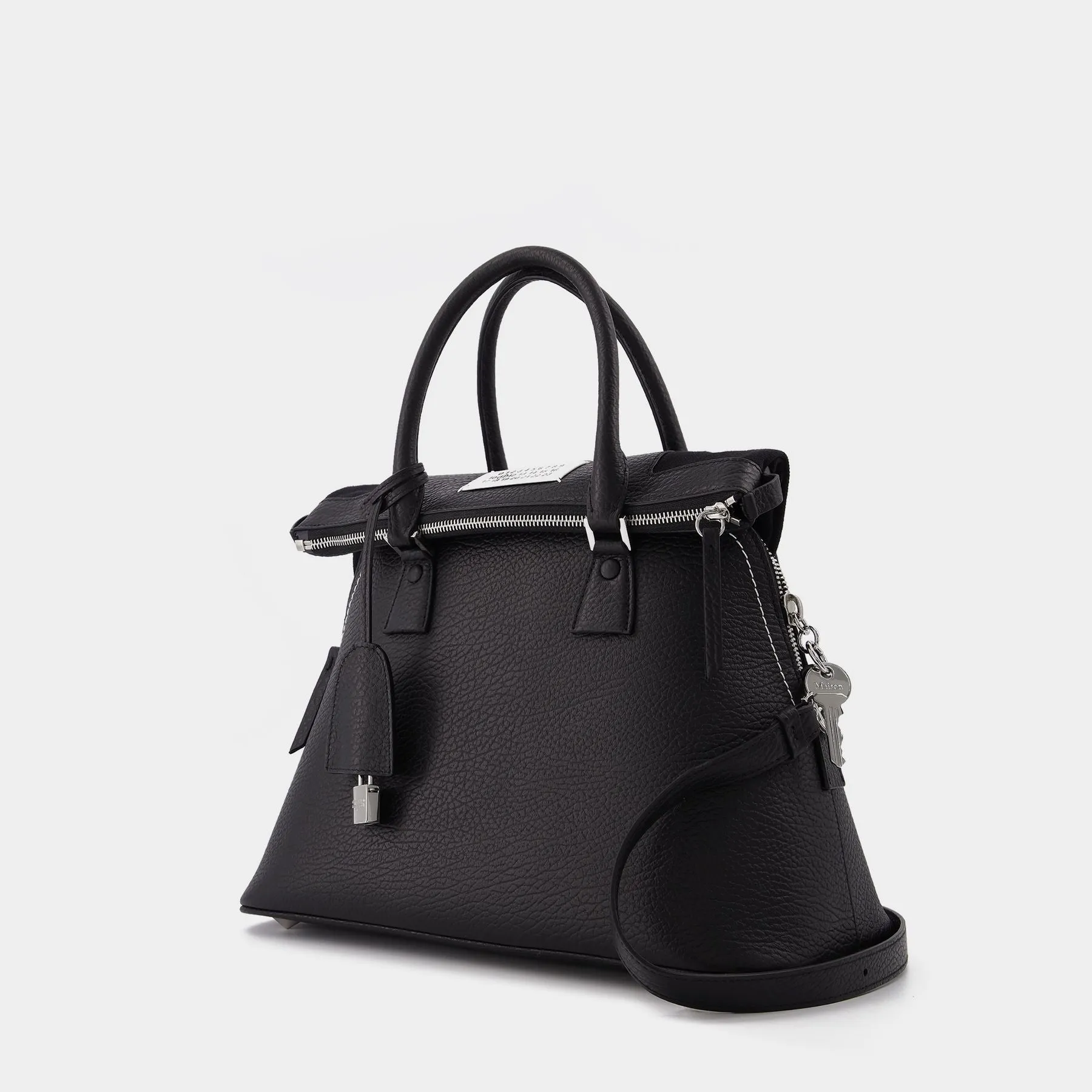 Maison Margiela  5Ac Medium Bag in Black Leather