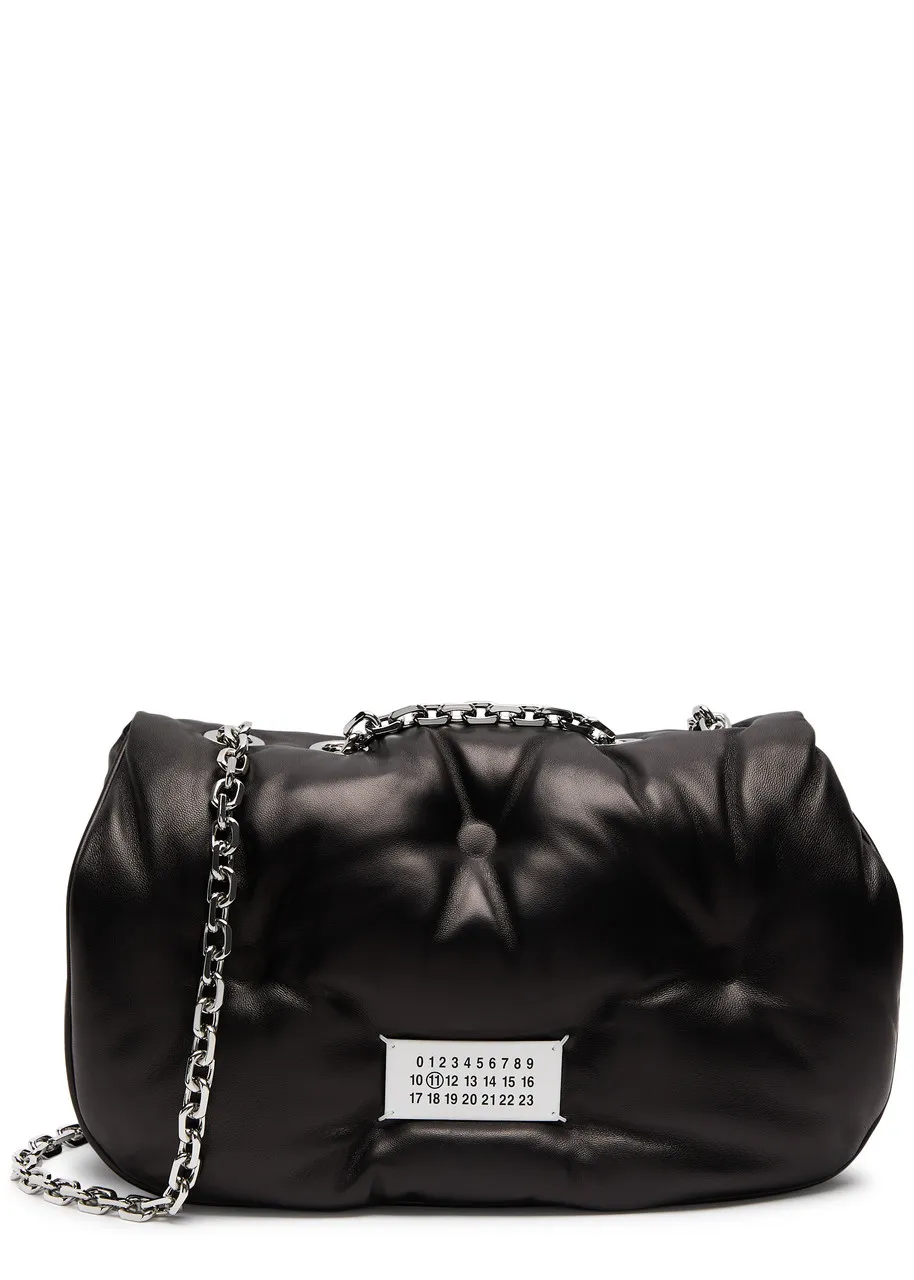 MAISON MARGIELA Glam Slam Flap medium padded leather shoulder bag -                         -                     -             