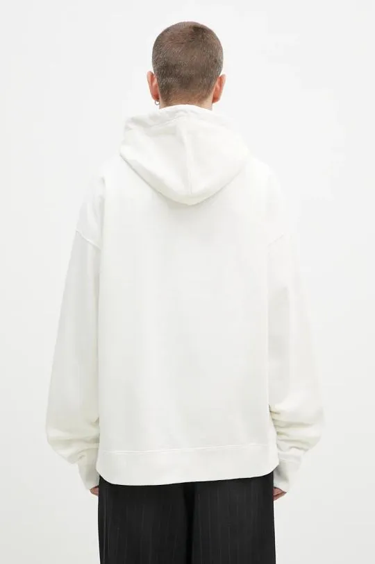 Maison MIHARA YASUHIRO cotton sweatshirt Duck Embroidery men's white color hooded with an application A13HD651