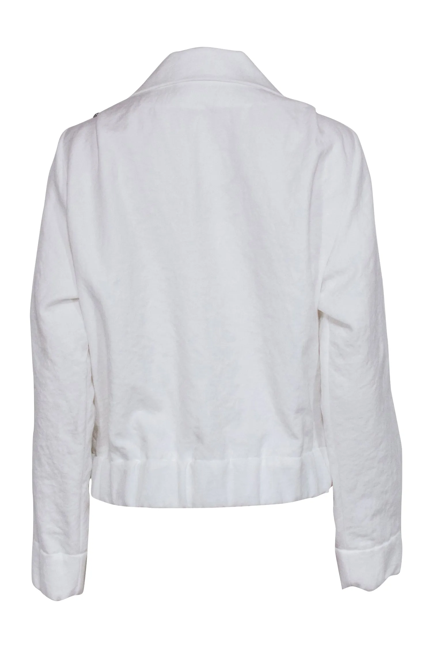 Marni - White Zipper Front Bomber Jacket Sz M