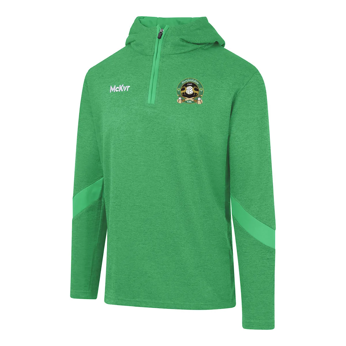 Mc Keever Hertfordshire GAA Core 22 1/4 Zip Hoodie - Adult - Green