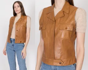 Medium 90s Ralph Lauren Sport Caramel Brown Leather Vest