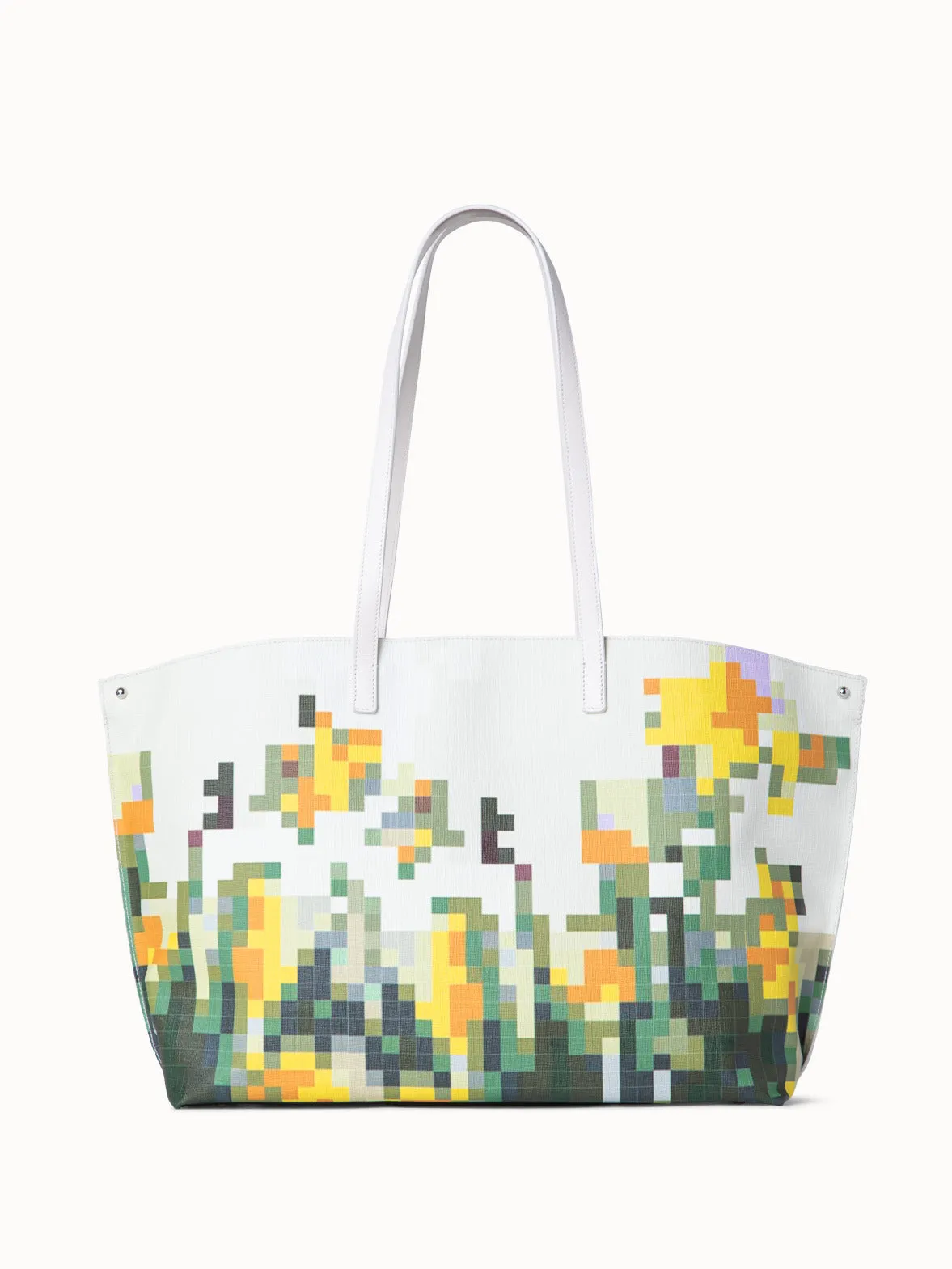 Medium Ai Shoulder Bag with Flowers at Home Print