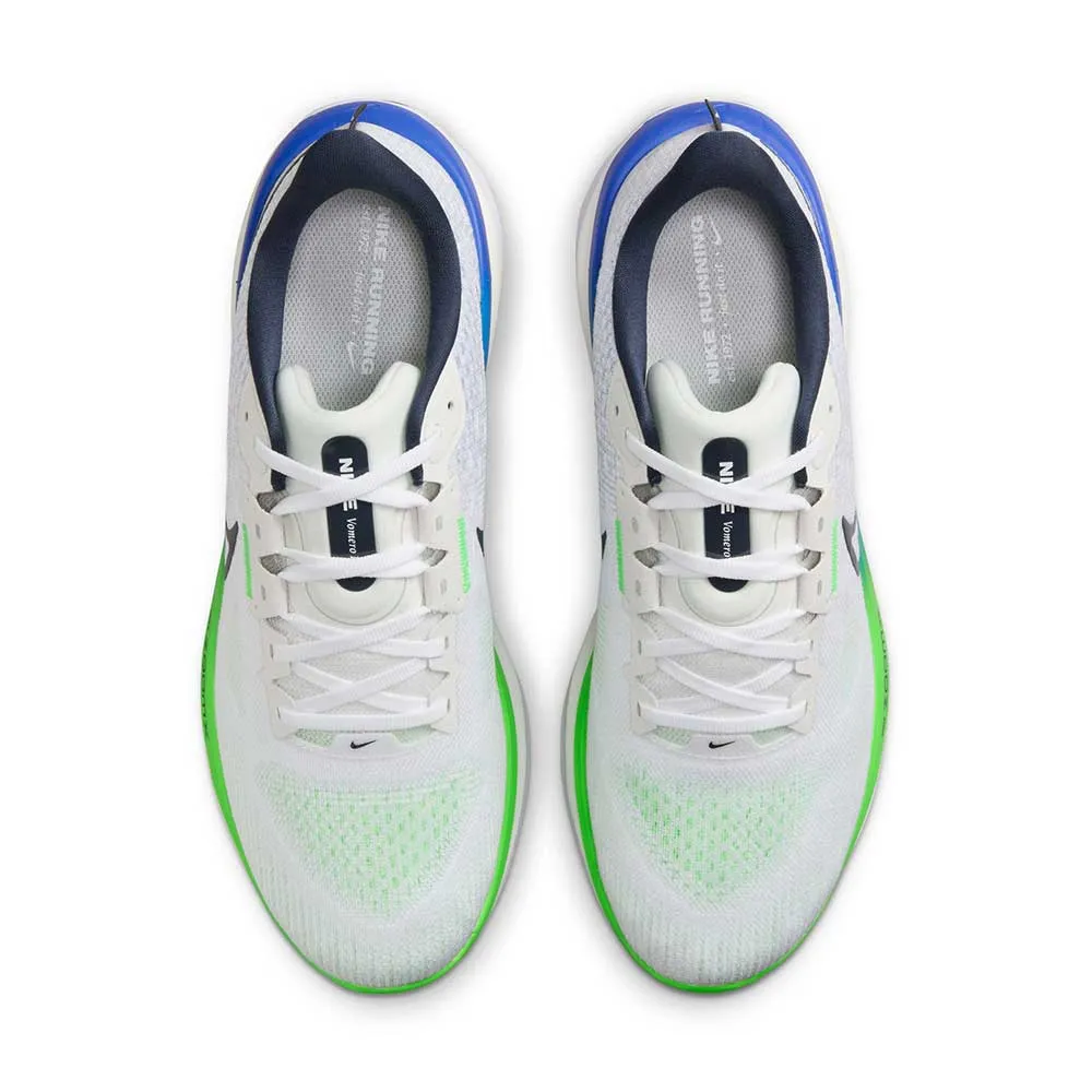 Men's Nike Vomero 17 Running Shoe - White/Platinum Tint/Racer Blue/Thunder Blue- Regular (D)