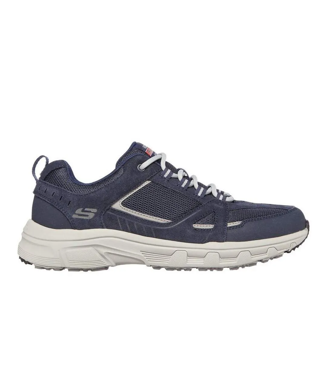 Mens oak canyon duelist leather trainers navy Skechers