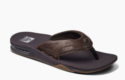 Men's Reef Leather Fanning Lux Flip Flop Sandals