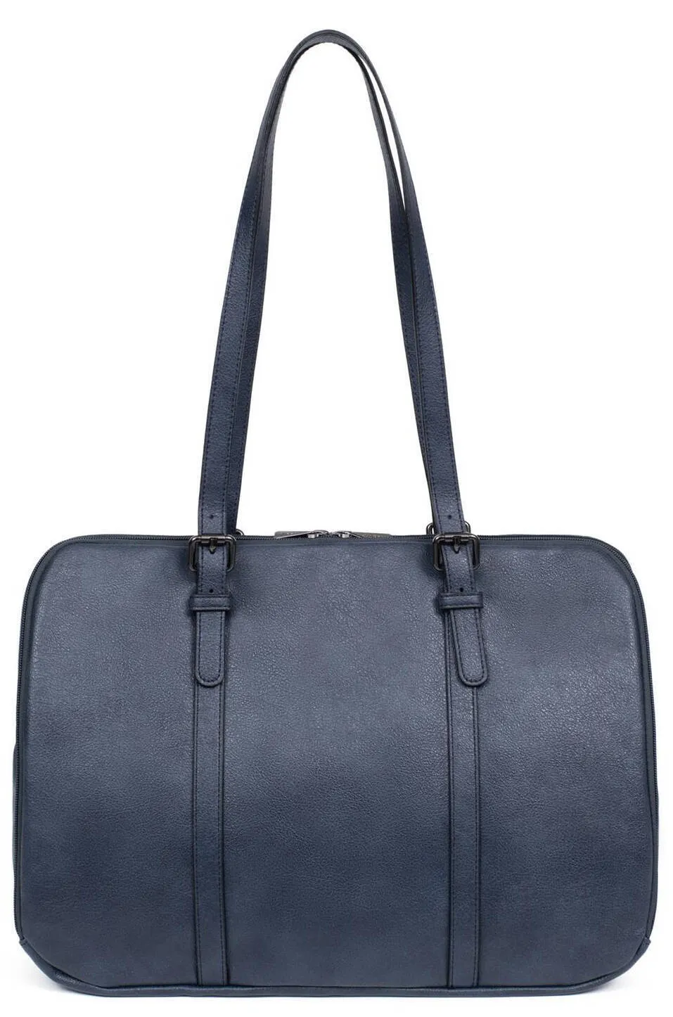 Midnight blue synthetic shoulder bag with 2 handles 319485